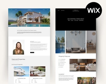 Plantilla web de bienes raíces de lujo para WIX / Diseño moderno