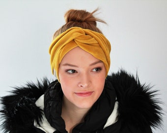 Stirnband Turbanhaarband Knotenhaarband Yoga Accessoire Haarbandfrisur Festival Turban "Lovely" aus Baumwollnicky