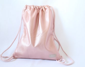 Turnbeutel / Rucksack  "Soft shiny pink""