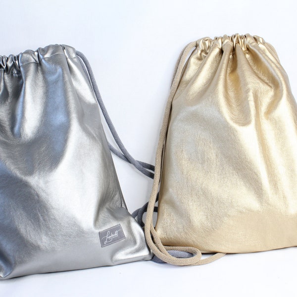 Turnbeutel / Rucksack "Gold und Silber"