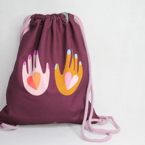 Rucksack, Turnbeutel, Tasche "Hands Up" Statement Rucksack