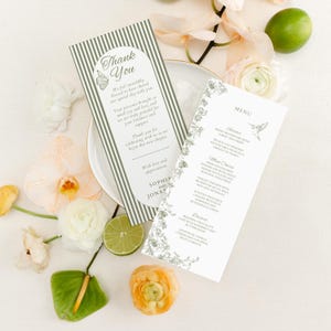 Botanical Wedding Templates Sage Green Design Digital Invitation Suite Elegant Wedding Collection Printable Stationery Package Complete Wedding Set Customizable Canva Templates Modern Minimalist Style Garden Wedding Aesthetic Beautiful