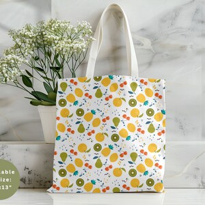 Fresh Tropical Fruits Tote Bag