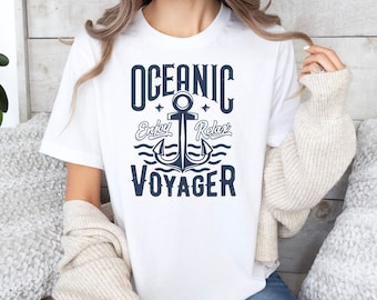 Camiseta de marinero: Camiseta unisex de algodón grueso con ancla náutica