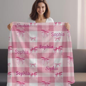 Personalized Name Blanket Birthday Gift Custom Home Decor Throw Blanket Baby Shower Gift For Kids