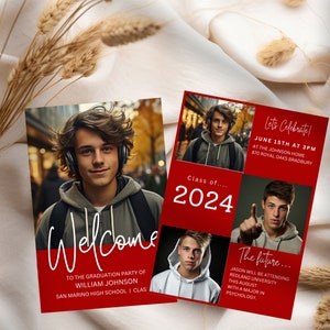 Senior Boy Graduation Invitation Template: Class of 2026 (PDF)