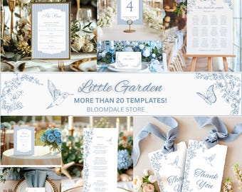 Hydrangea Wedding Invites Flower Wedding invitation Suite Flower girl Proposal Lilac Signage Package Blue Bundle Invitation