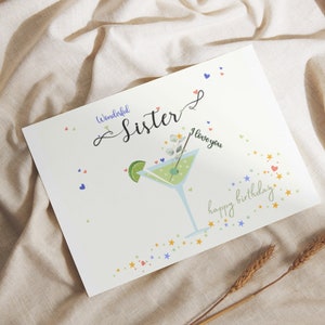 Digitale Geburtstagskarte für Schwester Geschenk Happy Birthday druckbare Schwester Karte
