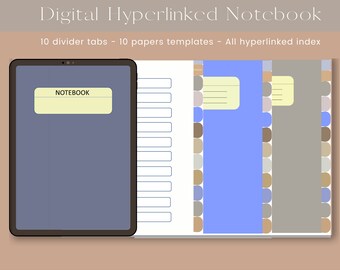 Cuaderno digital con hipervínculos: Diario minimalista para estudiantes (descarga digital)