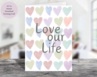 I Love You Anniversary Card – Red Heart, Forever & Always (instant ...