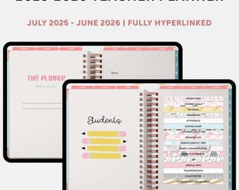 2025-2026 Teacher Planner, Canva Template, Digital Lesson Plan Book ...