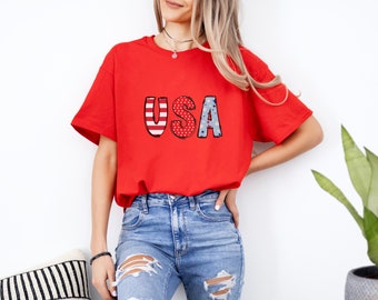 USA T-shirt 4th of July Independence Day Tee Celebration
