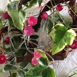 Fairy lights with silk cocoons &quot;Pink&quot;
