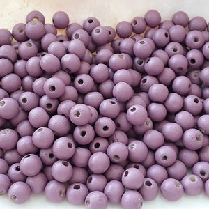 50 Wood Beads-berry-8 mm image 1