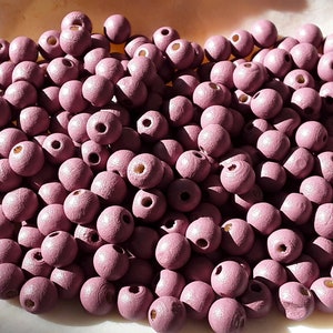 50 Wood Beads-berry-8 mm image 2