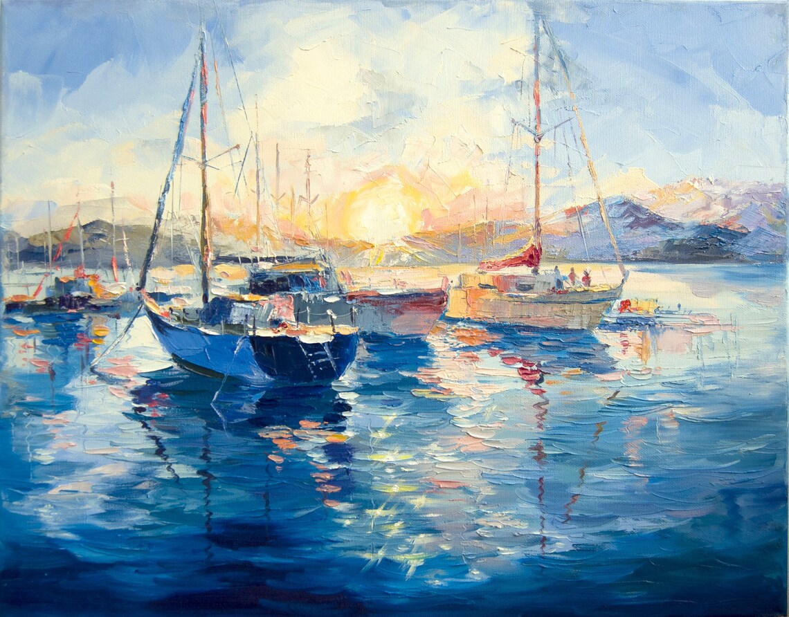 yacht paintings on canvas