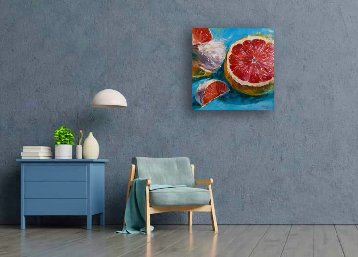 Grapefruit Digital Poster Printable Art, Download and Print JPG Based
