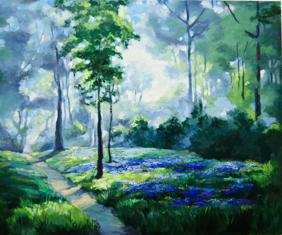 Magic Forest Oil Painting On Canvas 50x60 Cm Woodland Modern Etsy Magic Forest Oil Painting On Canvas 50x60 Cm Woodland Modern Etsy