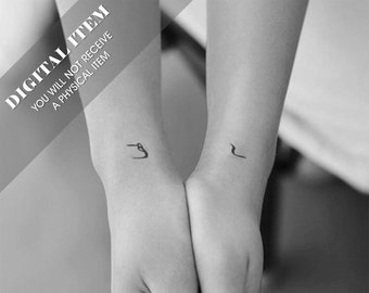 His / Hers Arabic Tattoo Design - Instant Download