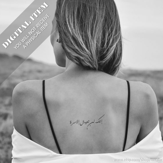 You only live once lettering tattoo handwritten on