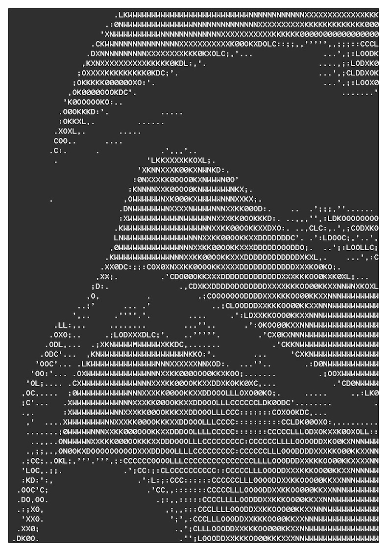 Stormtrooper Star Wars ASCII Art Instant Download Etsy