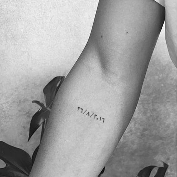 Custom Date Tattoo Design Arabic Numbers - Etsy Custom Date Tattoo Design Arabic Numbers - Etsy