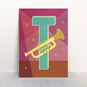Postal Letras T // papel reciclado tinta ecológica