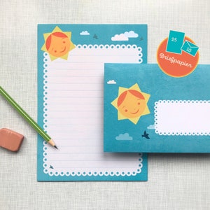 Carta da lettere SUN // 25 fogli // 10 buste