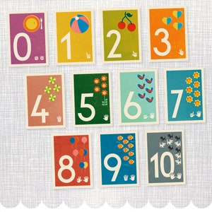 Set // Postkarten 0–10 Zahlen // Recyclingpapier mit Ökofarbe bedruckt