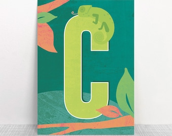Postcard C letters // Recycled paper Eco-friendly ink // Climate neutral