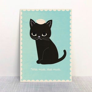 Carte postale "Watt mutt datt mutt" // Papier recyclé imprimé avec une encre écologique