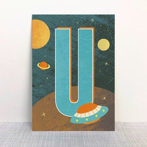 Postkarte U Buchstaben // Recyclingpapier