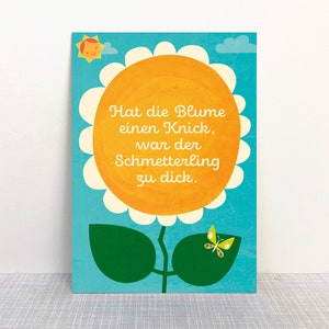 Postkarte Hat die Blume // Recyclingpapier mit Ökofarbe bedruckt