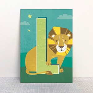Postcard L Letters // Recycled paper