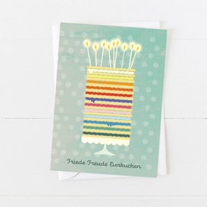 Postal Peace Joy Egg Cake // Pintura ecológica de papel reciclado