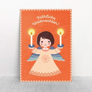 Christmas postcards with candle angels // Recycled paper, eco-friendly ink // Climate neutral