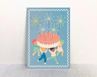 Carte postale et action // Peinture écologique en papier recyclé