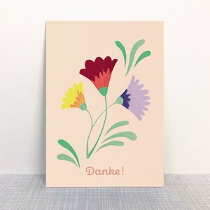 Postkarte Danke // Recyclingpapier mit Ökofarbe bedruckt