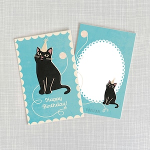 Minicard / Bassotto / Gatto Buon Compleanno / cartoncino in polpa spessa