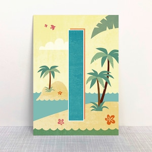 Postkarte I Buchstaben // Recyclingpapier Ökofarbe