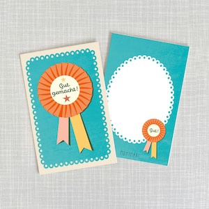 Minicard / Gut gemacht / Orden / dicke Holzschliffpappe