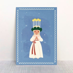 Cartoline Natale Lucia // Vernice ecologica in carta riciclata // Clima positivo