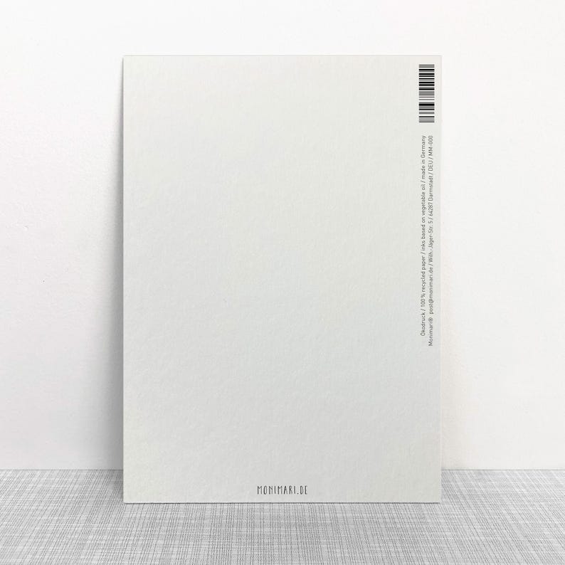 Postal de mimosa // Papel reciclado, tinta ecológica // Neutral en carbono imagen 4