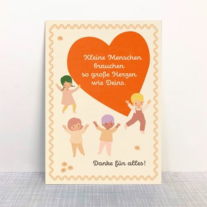 Carte postale Adieu Maternelle // Little People Grand Coeur