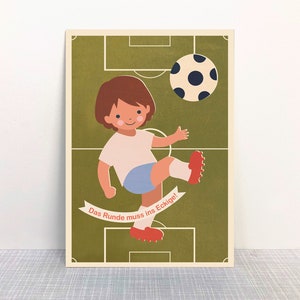 Postkarte Fußball  // Recyclingpapier Ökofarbe