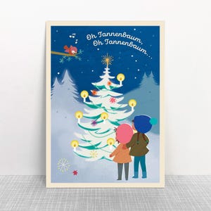 Postcard Oh Christmas Tree // Recycled paper Eco-friendly ink // Climate neutral