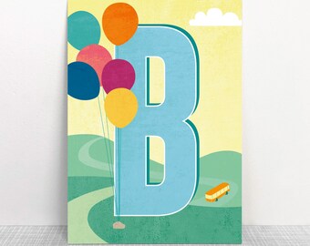 Postcard B letters // Recycled paper Eco-friendly ink // Climate neutral