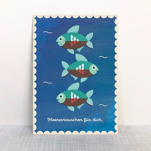 Carte postale "Le Bruit de la Mer" // Papier recyclé imprimé avec de l'encre écologique