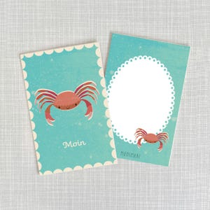 Minicard / Moin / cangrejo / cartón pulpa gruesa