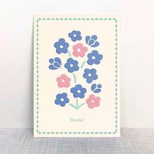 Postal "Obrigado" Blossom Dream // Papel reciclado impresso com tinta ecológica